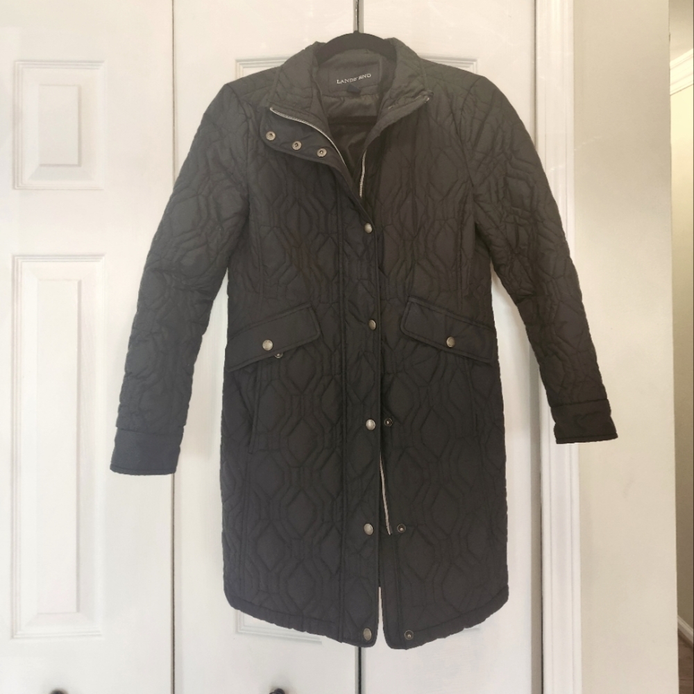 Lands End Quilted Primaloft Jacket Petite XS